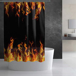 Шторка для душа FIRE ОГОНЬ, цвет: 3D-принт — фото 2