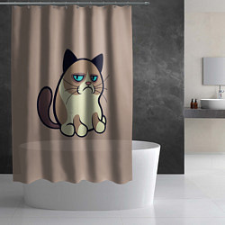 Шторка для душа Великий Grumpy Cat, цвет: 3D-принт — фото 2