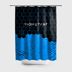 Шторка для душа Biomutant - Hexagon, цвет: 3D-принт