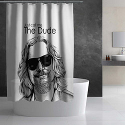 Шторка для душа Just call me the Dude, цвет: 3D-принт — фото 2