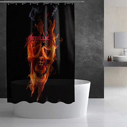 Шторка для душа Metallica Flame, цвет: 3D-принт — фото 2