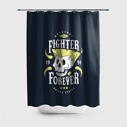 Шторка для душа Fighter forever, цвет: 3D-принт