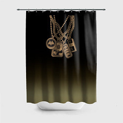 Шторка для душа Цепочка геймера, цвет: 3D-принт