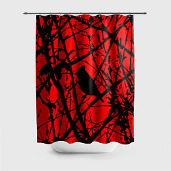 Шторка для душа Хоррор Мрачный лес, цвет: 3D-принт