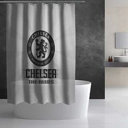 Шторка для душа Chelsea FC Graphite Theme, цвет: 3D-принт — фото 2