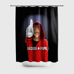 Шторка для душа LA CASA DE PAPEL BELLA CIAO - БУМАЖНЫЙ ДОМ, цвет: 3D-принт