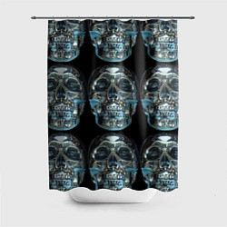 Шторка для душа Skulls pattern 2028, цвет: 3D-принт