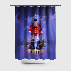 Шторка для душа New Years Nutcracker giant, цвет: 3D-принт