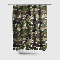 Шторка для душа Камуфляж из Собак Camouflage, цвет: 3D-принт
