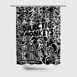 Шторка для душа Arctic monkeys Pattern, цвет: 3D-принт