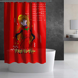 Шторка для душа Аска Лэнгли Сорью Evangelion, цвет: 3D-принт — фото 2