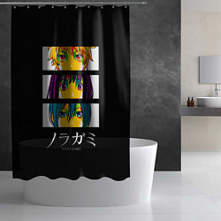 Шторка для душа Юкине, Ики и Ято - Noragami, цвет: 3D-принт — фото 2