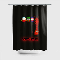 Шторка для душа Южный парк главные персонажи South Park, цвет: 3D-принт