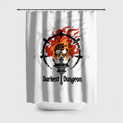 Шторка для душа Darkest Dungeon: skull logo, цвет: 3D-принт