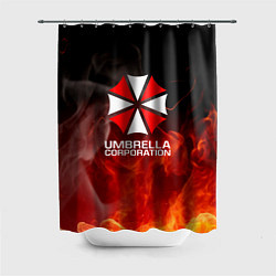 Шторка для душа Umbrella Corporation пламя, цвет: 3D-принт