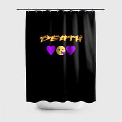 Шторка для душа Смерть сердечки, цвет: 3D-принт