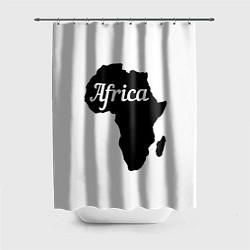 Шторка для ванной Африка черно-белая двусторонняя