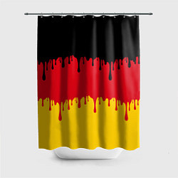 Шторка для душа Флаг Германии потёки, цвет: 3D-принт