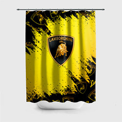 Шторка для душа Lamborghini Gold Sport, цвет: 3D-принт