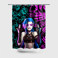 Шторка для душа JINX ДЖИНКС NEON PATTERN, цвет: 3D-принт