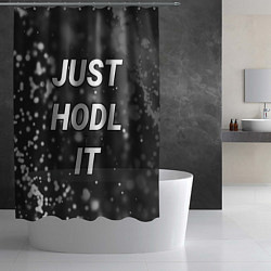 Шторка для душа CRYPTO - JUST HODL IT Частицы, цвет: 3D-принт — фото 2