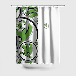 Шторка для душа Skoda Half Pattern Logo, цвет: 3D-принт