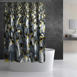 Шторка для душа Пингвины Penguins, цвет: 3D-принт — фото 2