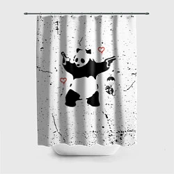 Шторка для душа BANKSY БЭНКСИ панда, цвет: 3D-принт
