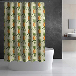 Шторка для душа Побеги ананасов, цвет: 3D-принт — фото 2