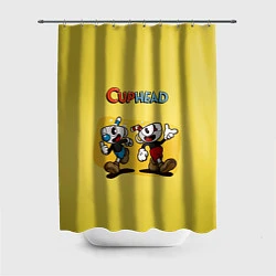 Шторка для душа Cuphead and Mugman Чашечки, цвет: 3D-принт