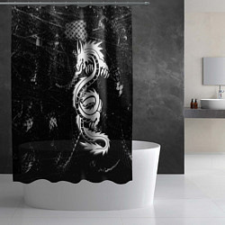 Шторка для душа Китайский Дракон Чб Dragon Snake, цвет: 3D-принт — фото 2