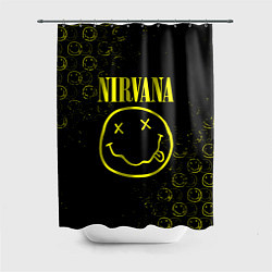 Шторка для душа NIRVANA логотипы, цвет: 3D-принт