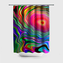 Шторка для душа Expressive pattern Neon, цвет: 3D-принт