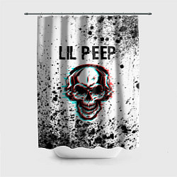 Шторка для душа Lil Peep ЧЕРЕП Краска, цвет: 3D-принт