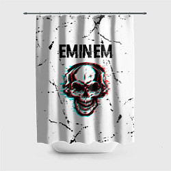 Шторка для душа Eminem ЧЕРЕП Потертости, цвет: 3D-принт