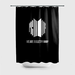 Шторка для душа BTS WE ARE BULLETPROOF БТС - мы пуленепробиваемые, цвет: 3D-принт