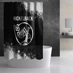 Шторка для душа Nickelback КОТ Брызги, цвет: 3D-принт — фото 2