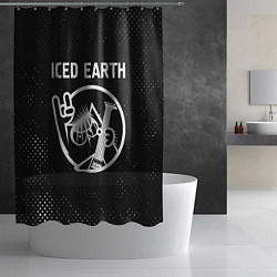 Шторка для душа Iced Earth - КОТ - Гранж, цвет: 3D-принт — фото 2