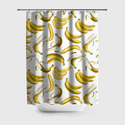 Шторка для душа Кругом бананы, цвет: 3D-принт