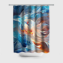 Шторка для душа Ice & flame, цвет: 3D-принт