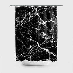 Шторка для ванной Текстура чёрного мрамора Texture of black marble