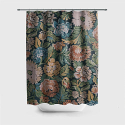Шторка для душа Floral pattern Цветочный паттерн, цвет: 3D-принт