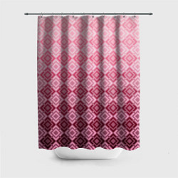 Шторка для душа Розовый геометрический градиентный узор, цвет: 3D-принт