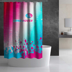 Шторка для душа Land Rover Neon Gradient, цвет: 3D-принт — фото 2