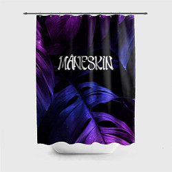 Шторка для душа Maneskin Neon Monstera, цвет: 3D-принт