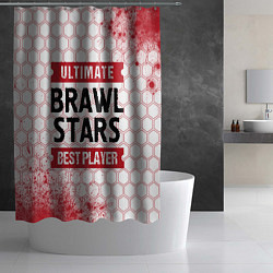 Шторка для душа Brawl Stars: красные таблички Best Player и Ultima, цвет: 3D-принт — фото 2