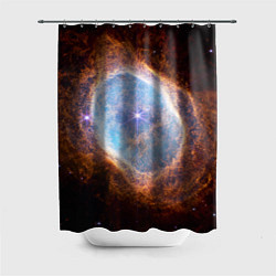 Шторка для душа Туманность Южное кольцо наблюдаемое телескопом Уэб, цвет: 3D-принт