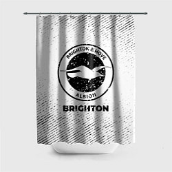 Шторка для душа Brighton с потертостями на светлом фоне, цвет: 3D-принт