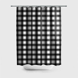 Шторка для душа Black and white trendy checkered pattern, цвет: 3D-принт