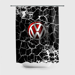 Шторка для душа Volkswagen Трещины, цвет: 3D-принт